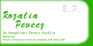 rozalia pevecz business card